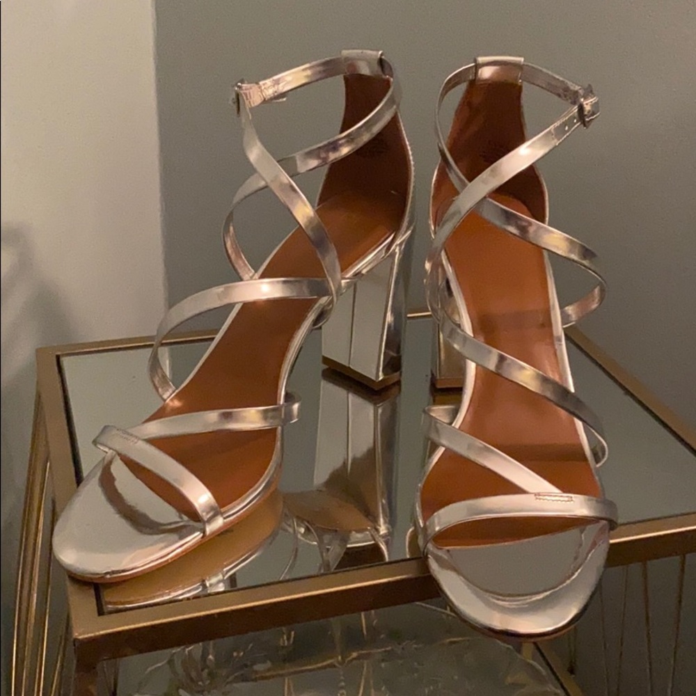 H by Halston Silver Sandals